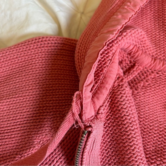 Chico's Womens Size 3 Coral Knit Zip-Up Sweater - Picture 6 of 7